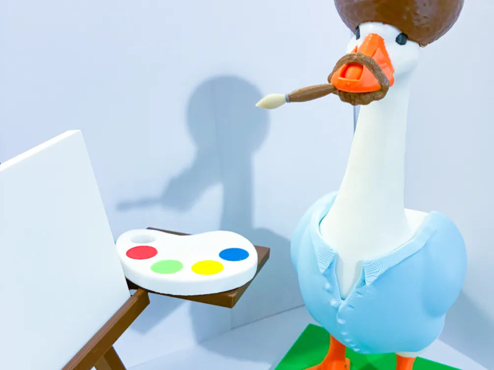 Happy Little Painter Themed - Accessory for 7" Desktop Mini Porch Goose