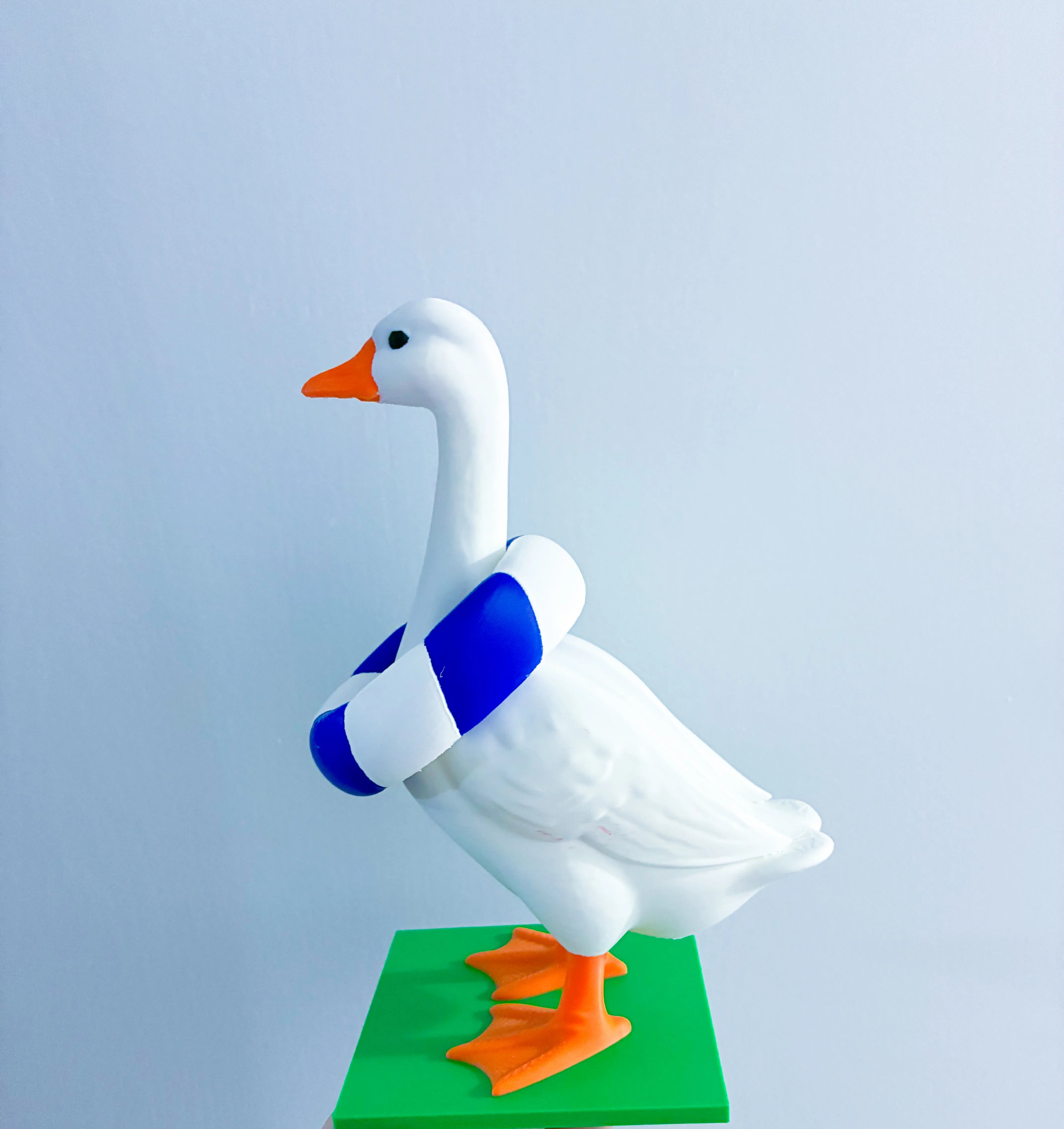 Striped Pool Floaty - Accessory for 7" Desktop Mini Porch Goose