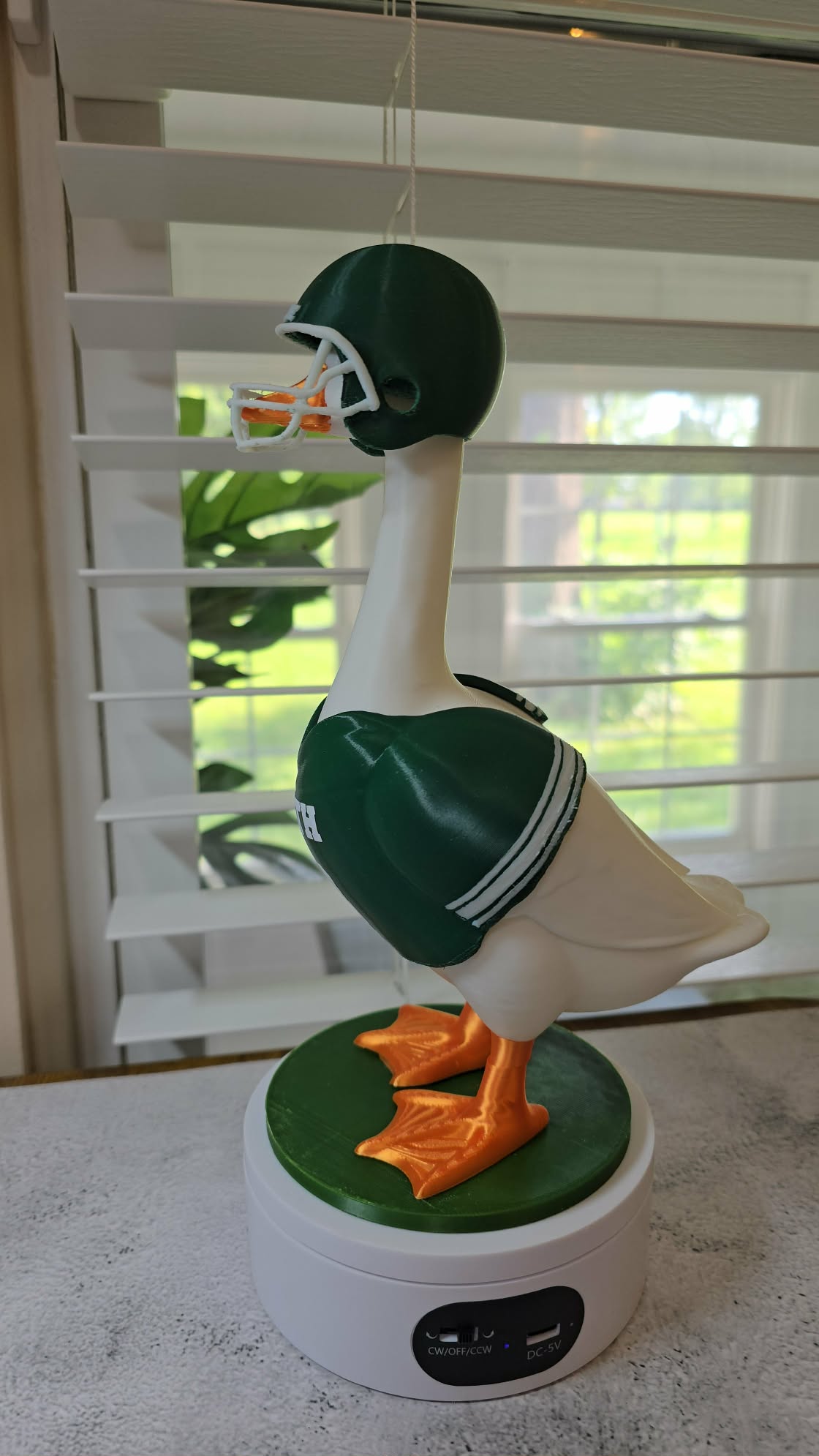 PERSONALIZED Football Set: Jersey & Helmet - Accessory for 7" Desktop Mini Porch Goose
