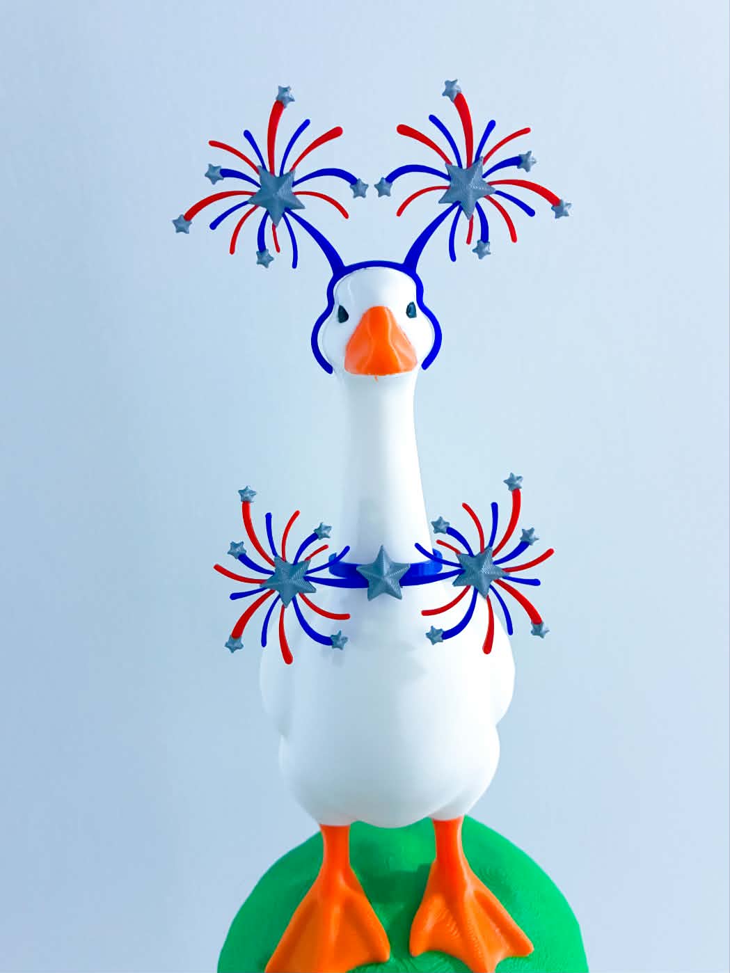 Tabletop/Desk Goose Accessory - Fireworks Headband and Necklace