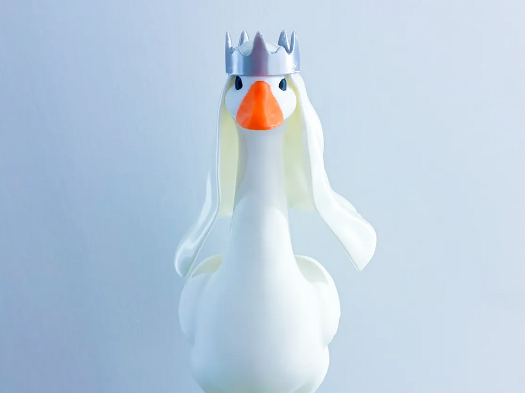 Wedding Veil - Accessory for 7" Desktop Mini Porch Goose