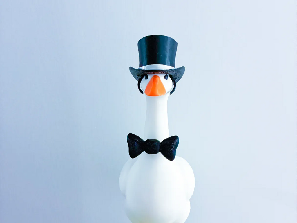 Top Hat and Bow Tie - Accessory for 7" Desktop Mini Porch Goose