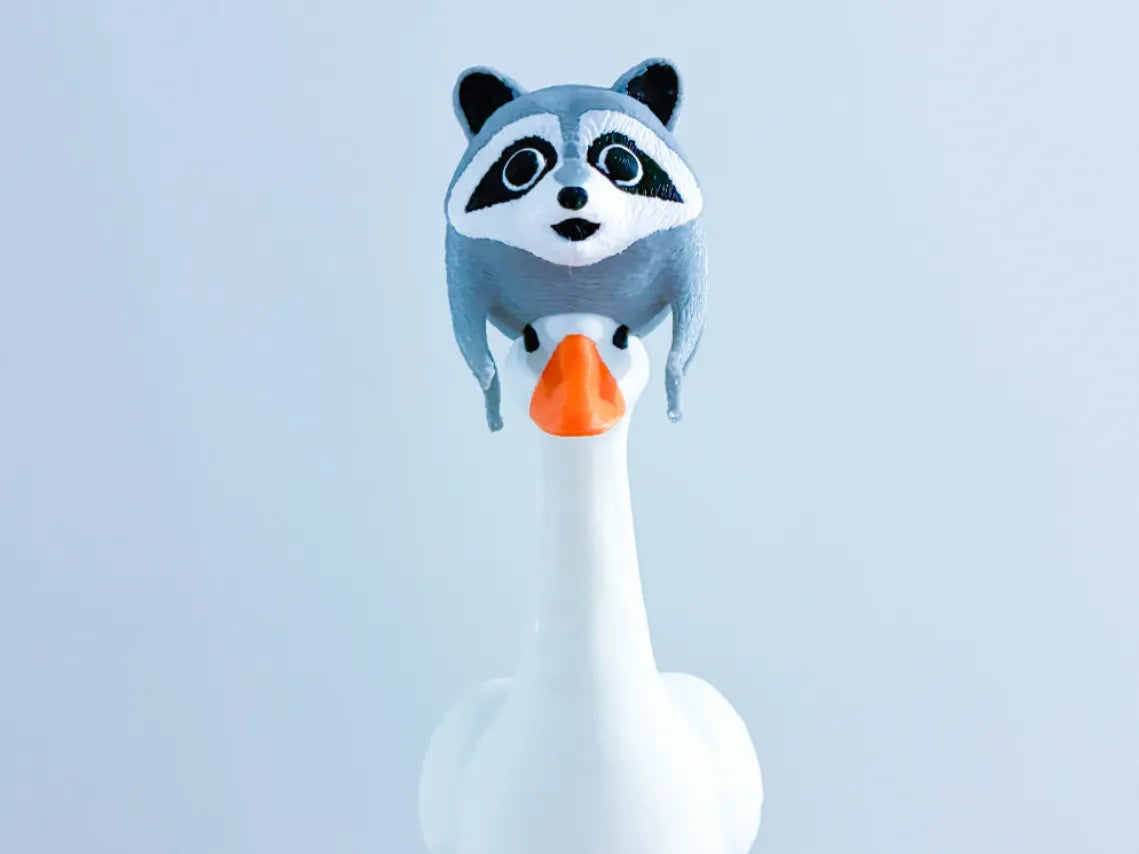 Jimothy the Racoon Head Piece - Accessory for 7" Desktop Mini Porch Goose