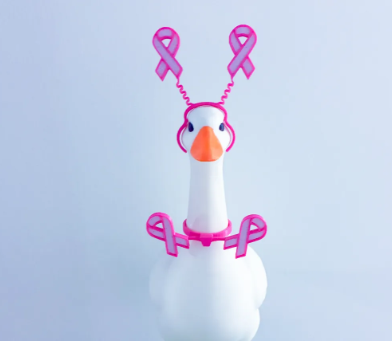 Cancer Awareness Set - Accessory for 7" Desktop Mini Porch Goose