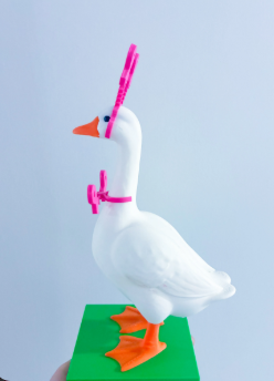 Cancer Awareness Set - Accessory for 7" Desktop Mini Porch Goose