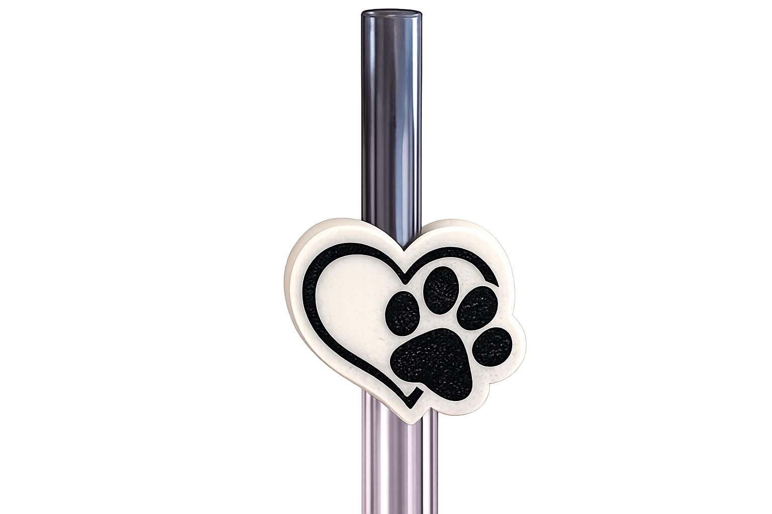 Straw Topper - Paw & Heart