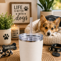 Straw Topper - Paw & Heart