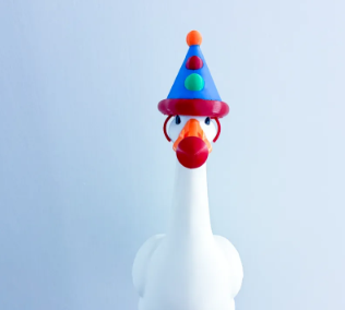 Clown Hat - Accessory for 7" Desk/Tabletop Goose