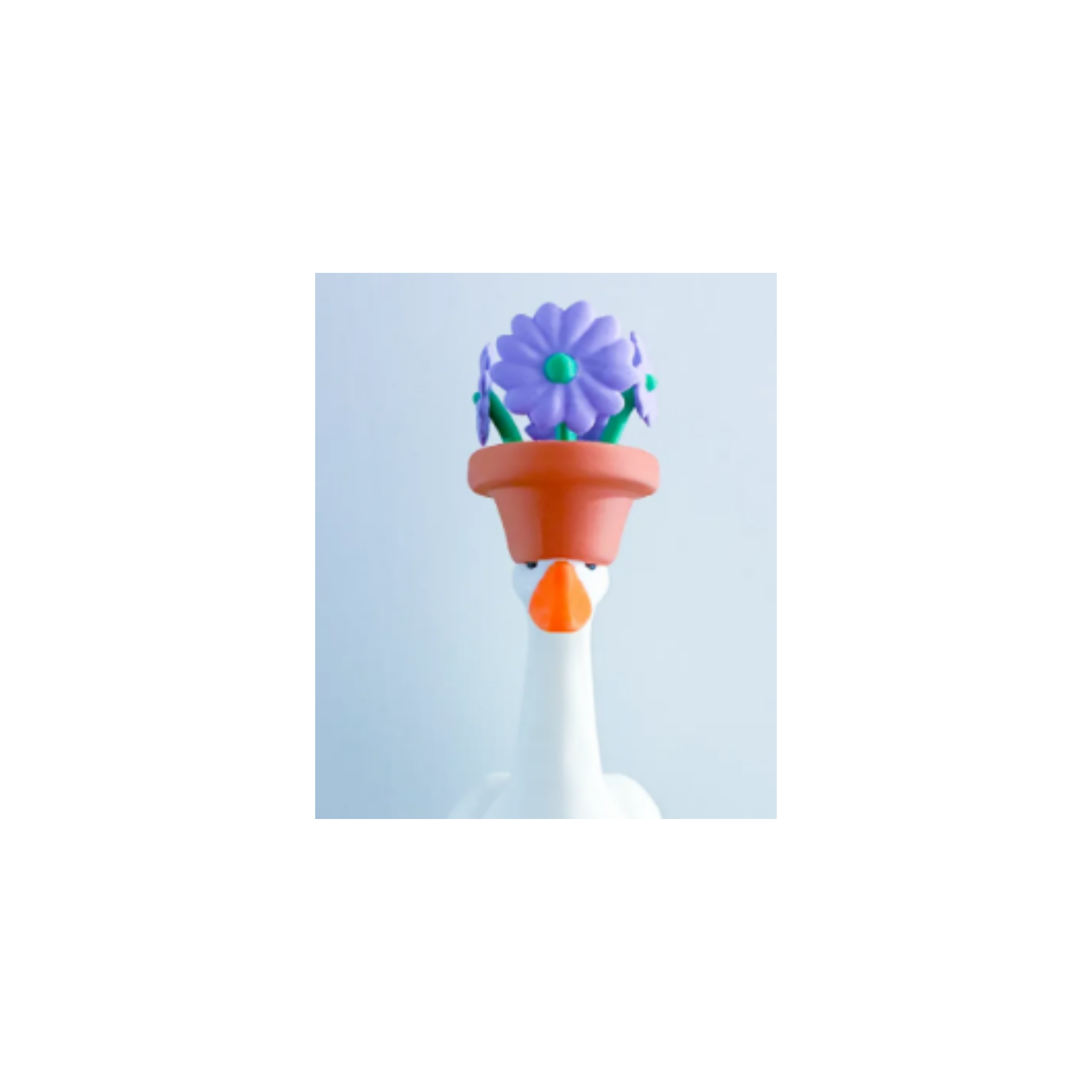 Flower Pot Desk Goose Accessory