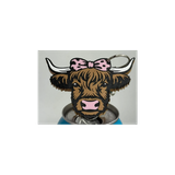 Large Highland Cow Can Opener Keychain