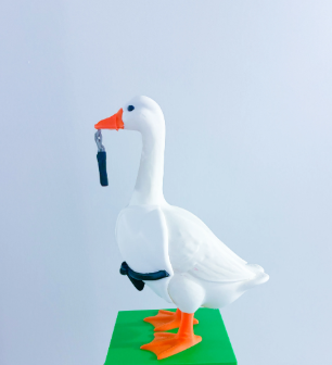 Karate Set Robe with Belt & Nun Chucks - Accessory for 7" Desktop Mini Porch Goose
