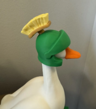 Retro Space Commander Helmet - Goose Accessory for 7" Desk/Tabletop Goose