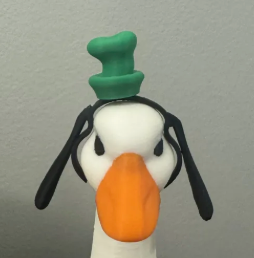 Tall Cartoon Dog Hat - Accessory for 7" Desktop Mini Porch Goose