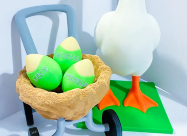 Baby Gosling Nest - Accessory for 7" Desktop Mini Porch Goose