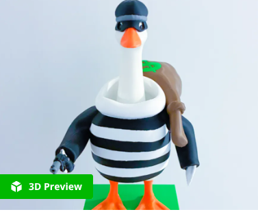 Bank Robber Costume - Accessory for 7" Desktop Mini Porch Goose