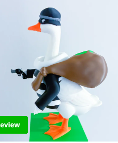 Bank Robber Costume - Accessory for 7" Desktop Mini Porch Goose