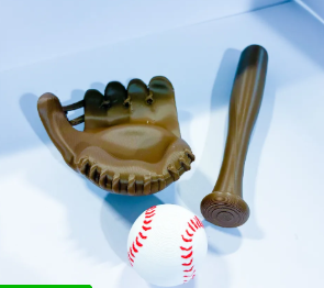 Baseball Glove, Bat & Ball - Accessory for 7" Desktop Mini Porch Goose