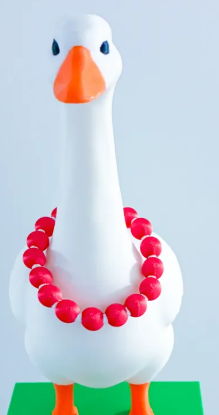 Beaded Necklace/Mardi Gras Beads - Accessory for 7" Desktop Mini Porch Goose