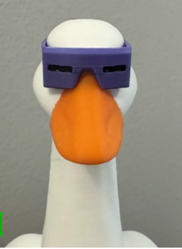 Retro Round Glasses - Accessory for 7" Desktop Mini Porch Goose