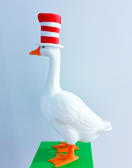 Striped Storybook Hat - Accessory for 7" Desktop Mini Porch Goose