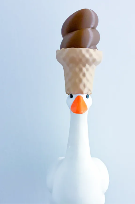 Ice Cream Cone Hat - Accessory for 7" Desktop Mini Porch Goose