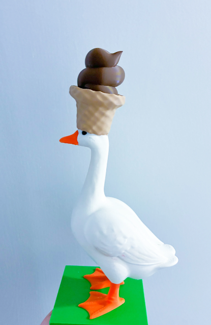 Ice Cream Cone Hat - Accessory for 7" Desktop Mini Porch Goose