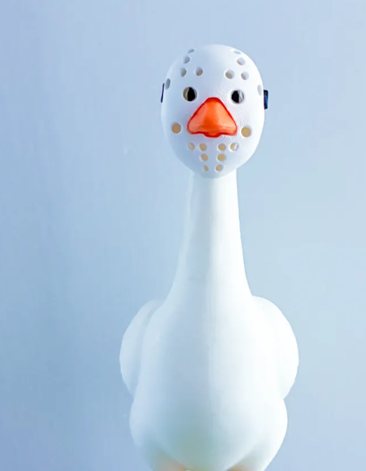 Horror Hockey Mask - Accessory for 7" Desktop Mini Porch Goose