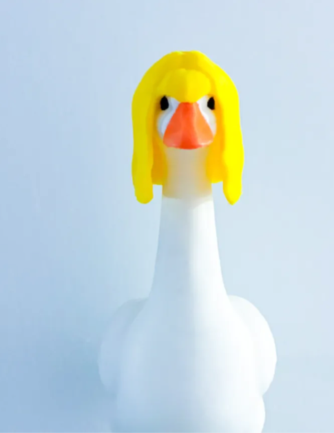 Long Hair Wig - Accessory for 7" Desktop Mini Porch Goose
