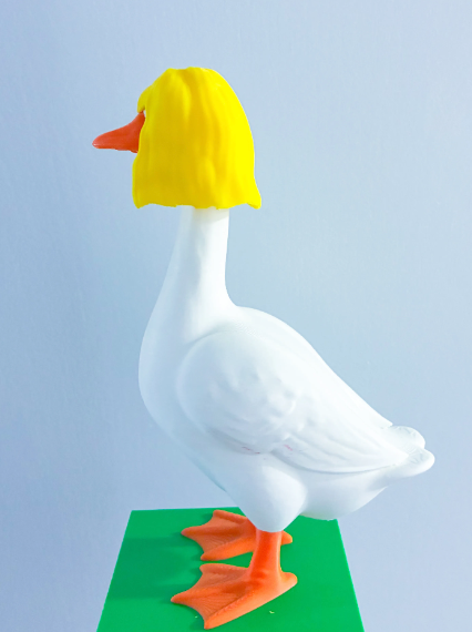 Long Hair Wig - Accessory for 7" Desktop Mini Porch Goose
