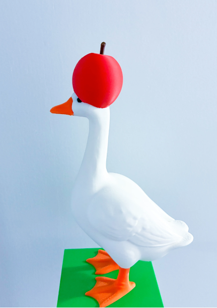 (Teacher) Apple Hat - Accessory for 7" Desktop Mini Porch Goose