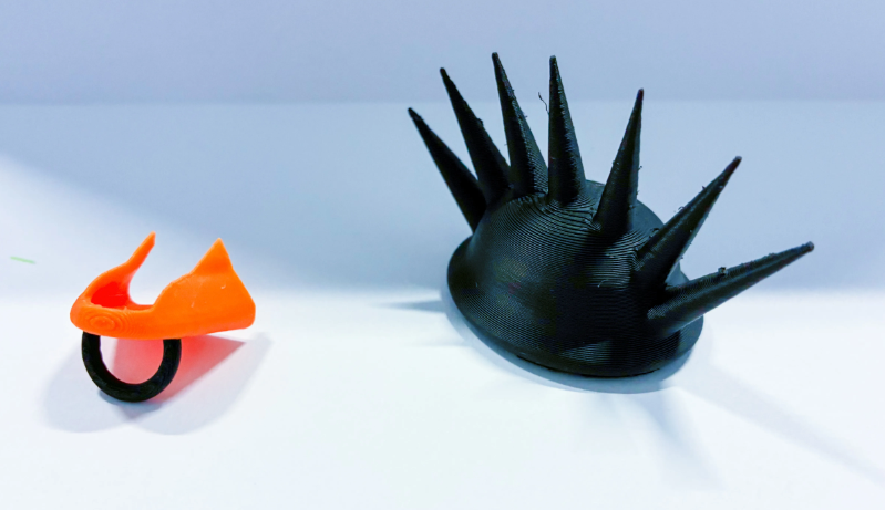Spiked Helmet and Beak Ring - Accessory for 7" Desktop Mini Porch Goose