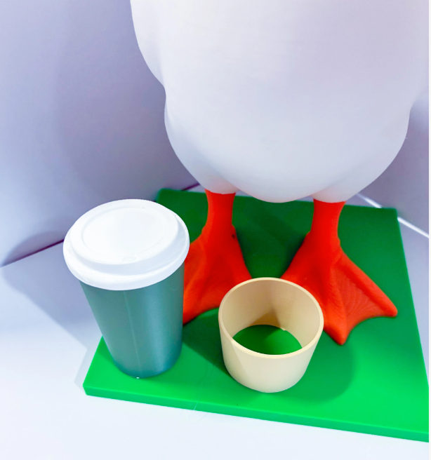 Coffee Cup with Sleeve - Accessory for 7" Desktop Mini Porch Goose