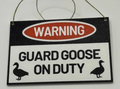 Sign: Guard Goose - Accessory for 7" Desktop Mini Porch Goose
