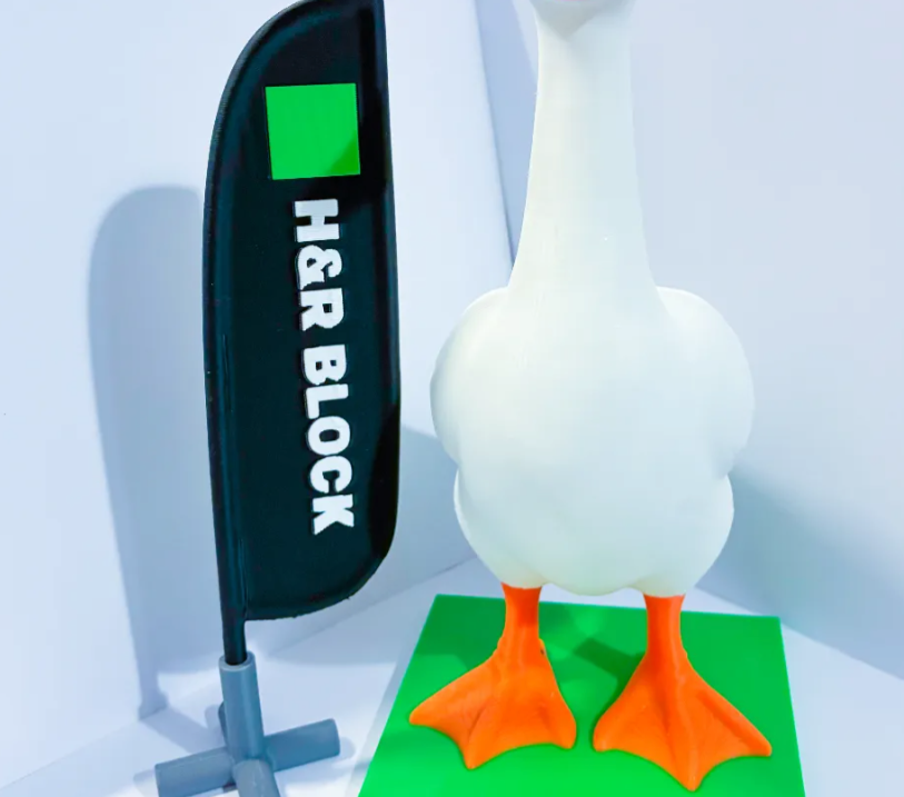 Tax Preparation Banner - Accessory for 7" Desktop Mini Porch Goose