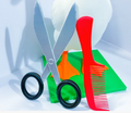 Hairdresser Scissors and Comb - Accessory for 7" Desktop Mini Porch Goose