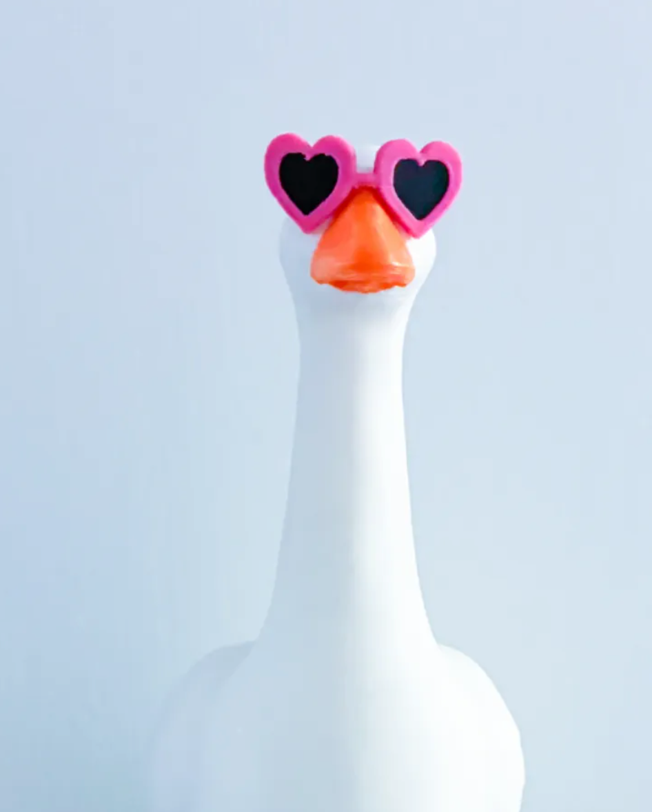 Heart Sunglasses - Accessory for 7" Desktop Mini Porch Goose