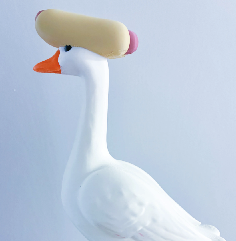 Hot Dog Hat - Accessory for 7" Desktop Mini Porch Goose