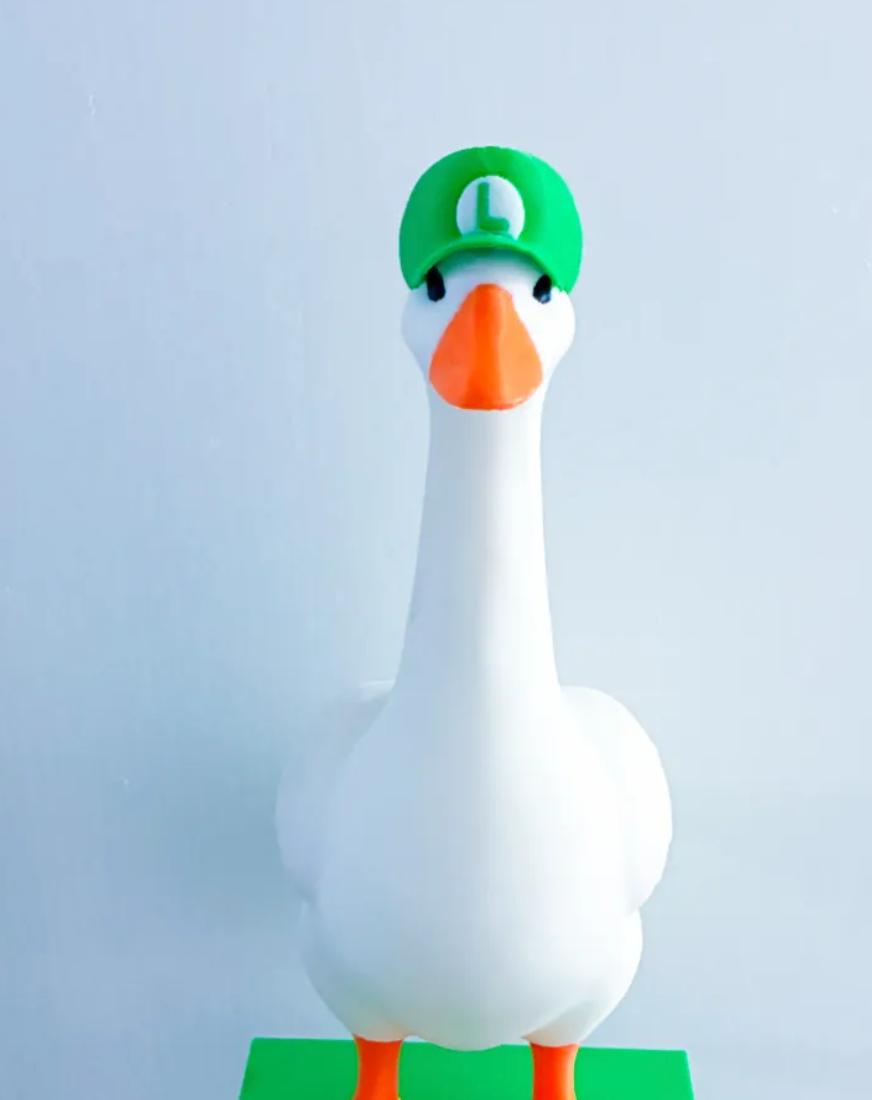Green Plumber Hat - Accessory for 7" Desktop Mini Porch Goose