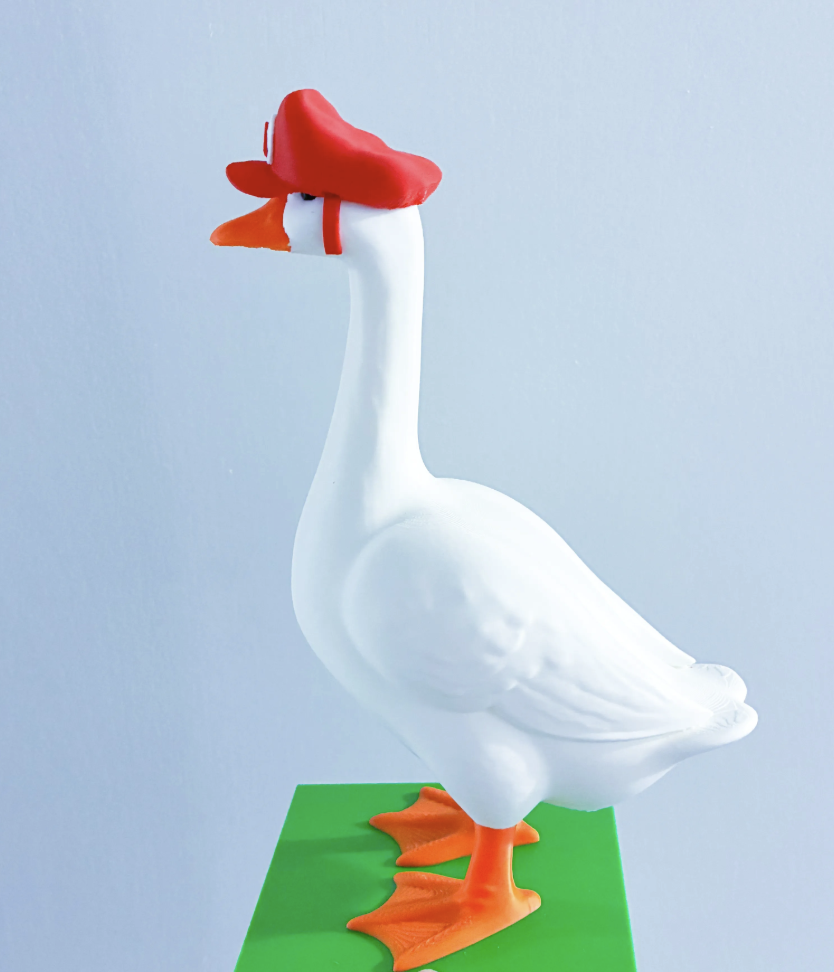 Red Plumber Hat - Accessory for 7" Desktop Mini Porch Goose