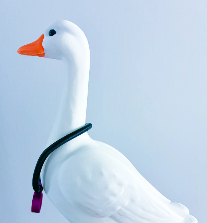 Peace Sign Necklace - Accessory for 7" Desktop Mini Porch Goose
