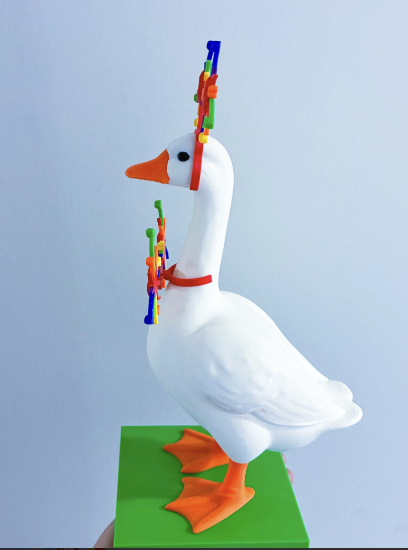 Pride Rainbow Heart Fireworks - Accessory for 7" Desktop Mini Porch Goose (Copy)