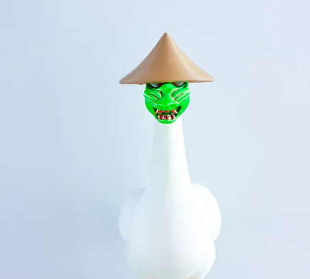 Samurai Hat and Mask - Accessory for 7" Desktop Mini Porch Goose