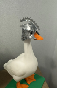 Retro Ninja Helmet - Accessory for 7" Desk/Tabletop Goose