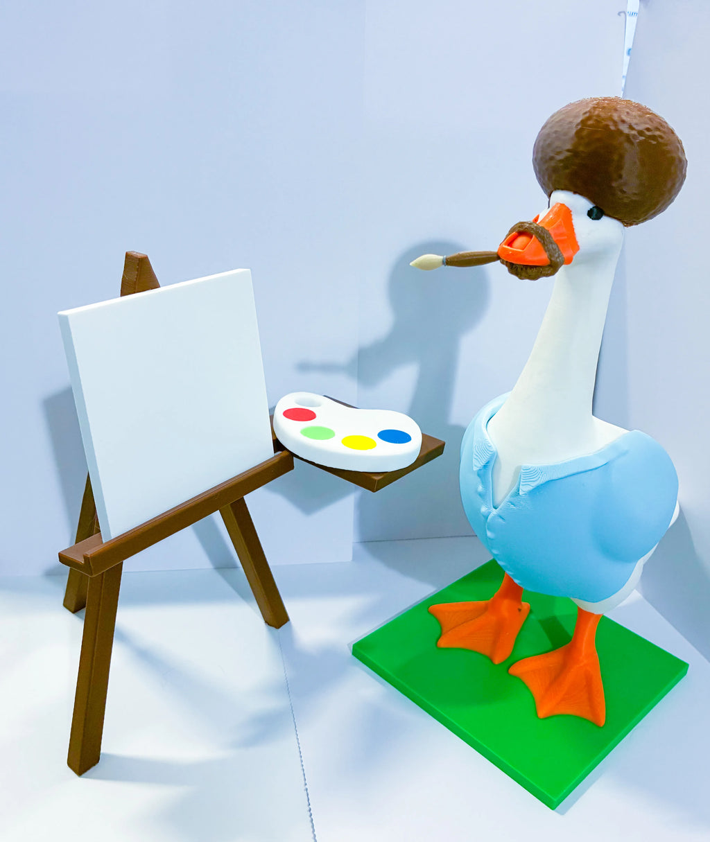 Happy Little Painter Themed - Accessory for 7" Desktop Mini Porch Goose