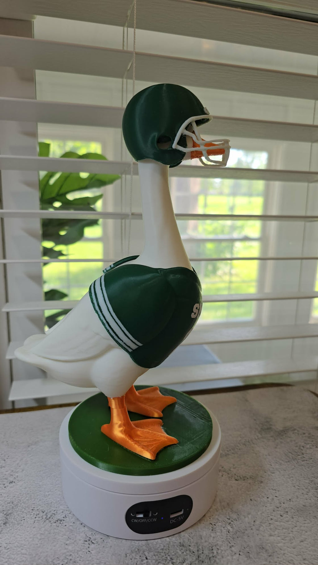 PERSONALIZED Football Set: Jersey & Helmet - Accessory for 7" Desktop Mini Porch Goose