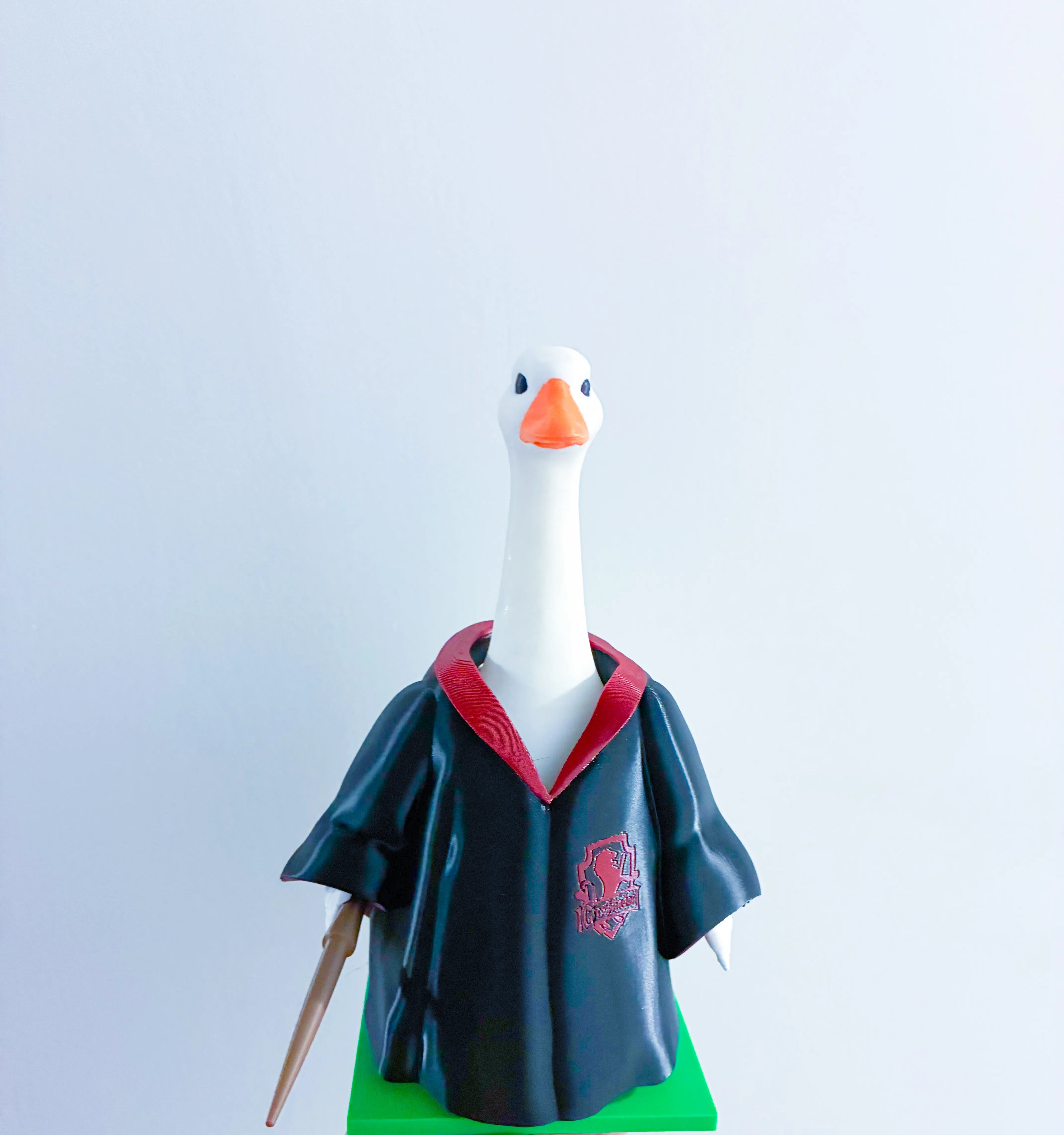 Red Magic Academy Robe Themed Robe & Wand - Accessory for 7" Desktop Mini Porch Goose