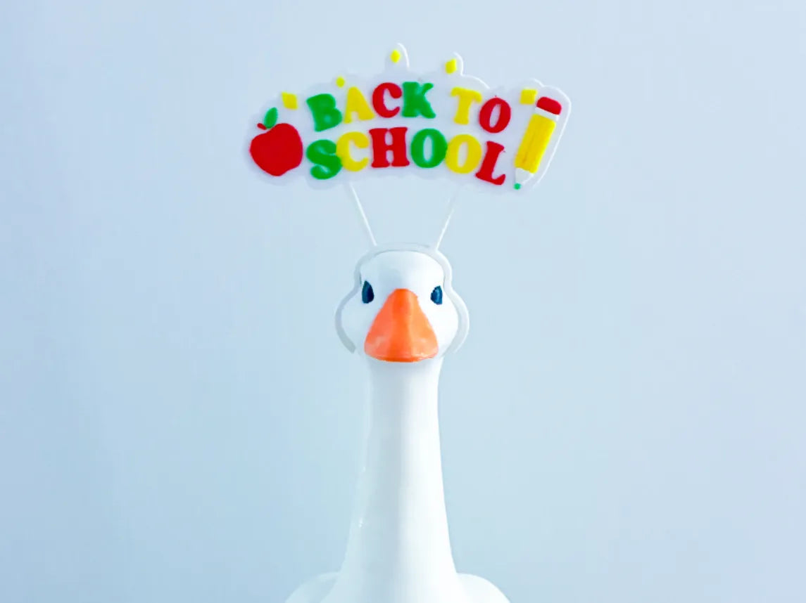 Back To School Headband - Accessory for 7" Desktop Mini Porch Goose