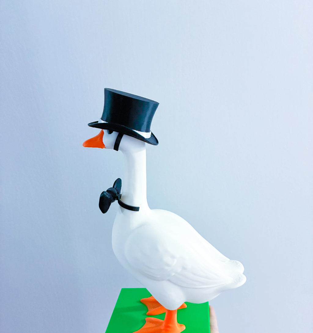 Top Hat and Bow Tie - Accessory for 7" Desktop Mini Porch Goose